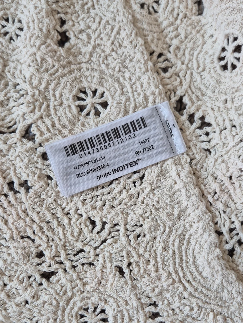Crochet Floral Lace Sleeveless Vest - Cream